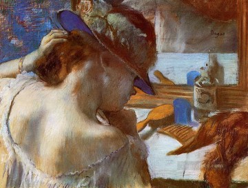 Edgar Degas Painting - En el espejo el bailarín del ballet Impresionismo Edgar Degas